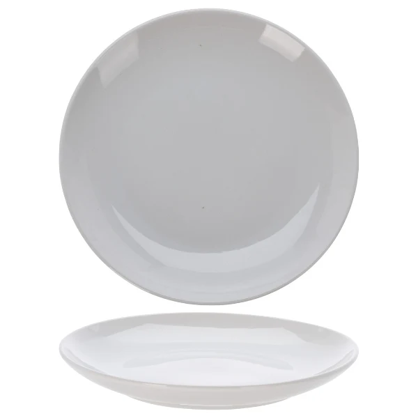Cookinglife Porzellan-Speiseteller Ø 27 cm – 4er-Set – Elegantes, modernes, weißes Design
