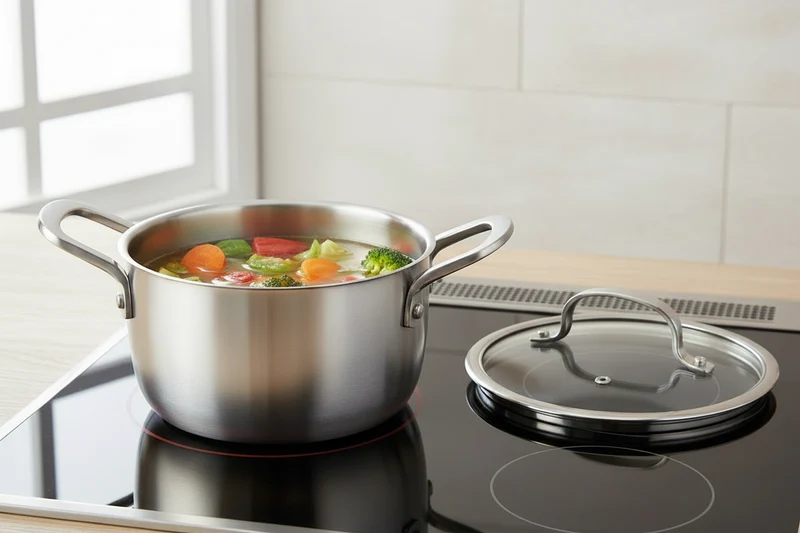 Cookinglife Kasserolle Edelstahl Ø16 cm/1,2 L - Saucen & Beilagen - Induktion