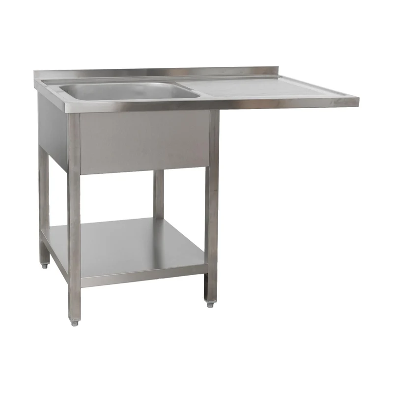 Spülzentrum 1200 x 600 x 850 mm 1 Becken links, mit Grundboden 600 mm Tiefe