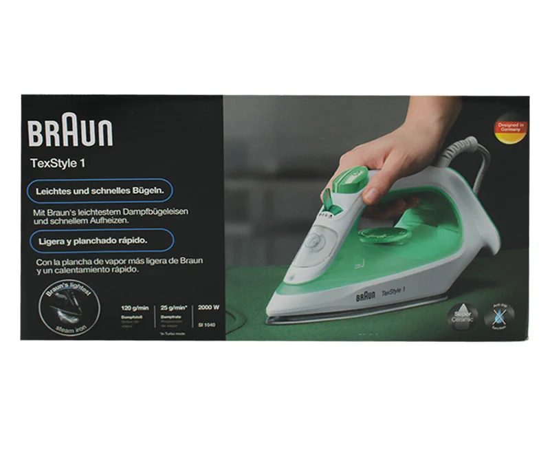 Braun SI1040 TexStyle 1 Dampfbügeleisen grün/weiß