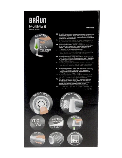 Braun HM 5000 MultiMix 5 Handmixer weiß 700 Watt