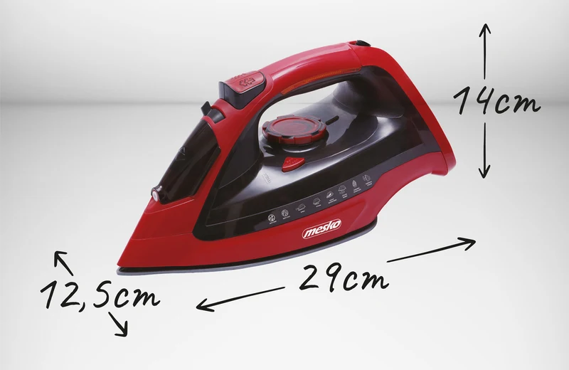 Mesko MS 5031 Dampfbügeleisen 3000W rot/schwarz