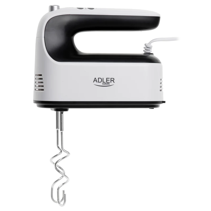 Adler AD 4229 Handmixer 600 Watt mit Rührbesen, Knethaken und Schneebesen