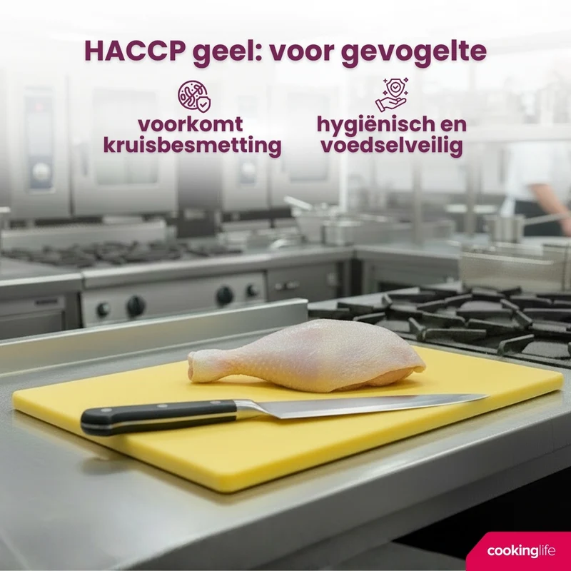 Cookinglife Schneidebrett HACCP Gelb 45 x 30 cm - für Geflügel