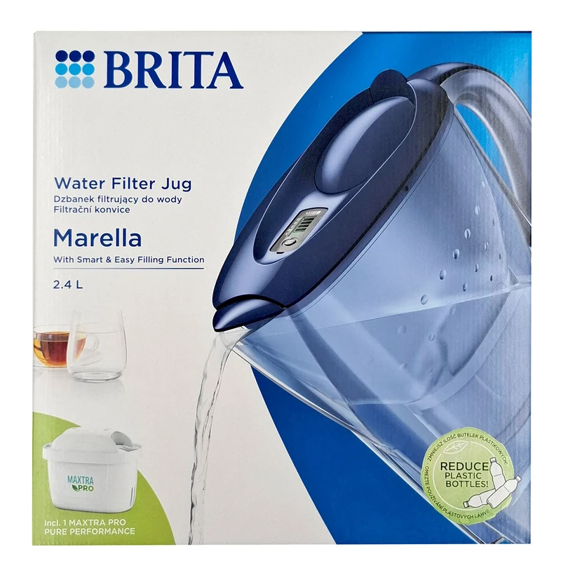 Brita Marella Cool Wasserfilter 2,4 L blau inkl. Maxtra PRO Filterkartusche
