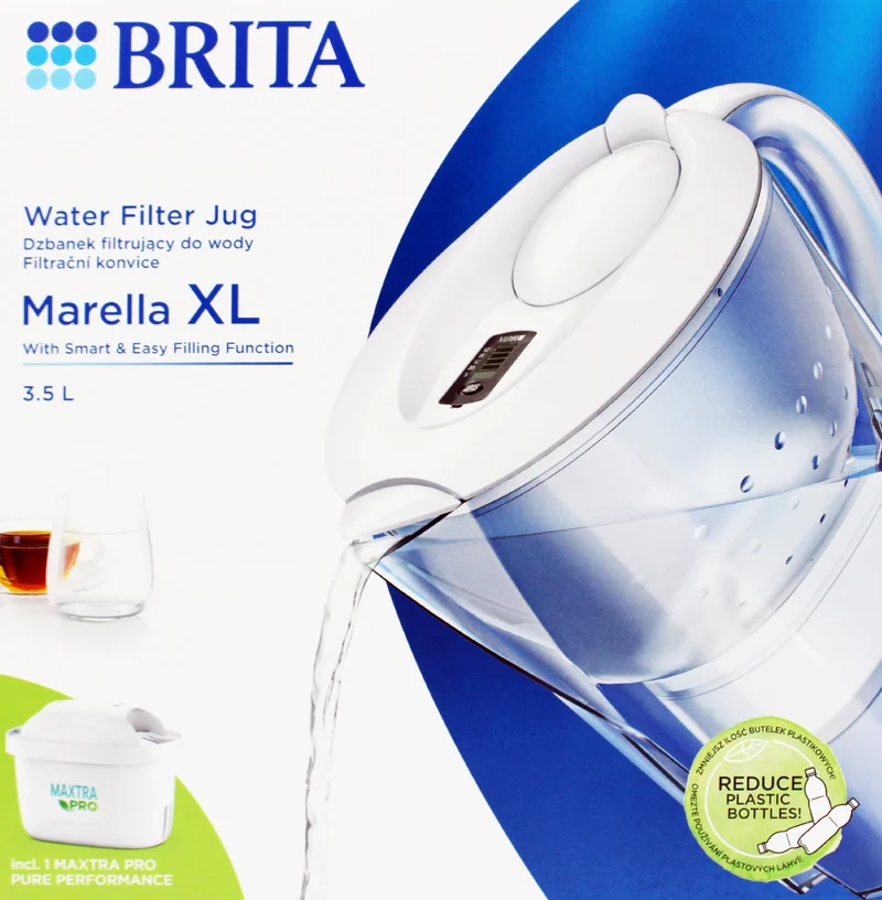Brita Marella XL Wasserfilter 3,5 L weiß + Maxtra Pro Kartusche