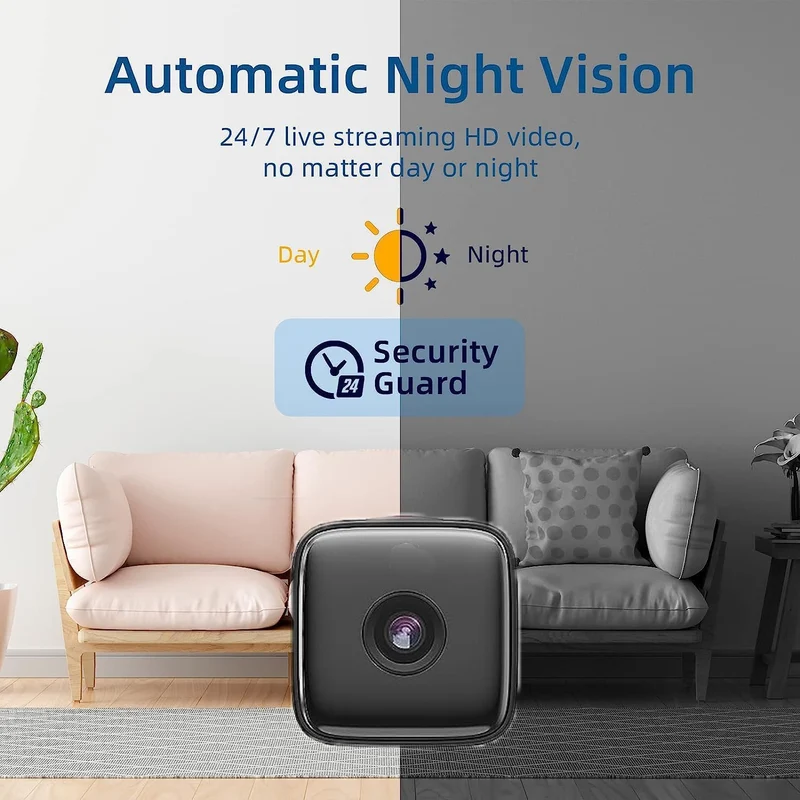 Binnencamera | Nachtzicht & Bewegingsdetectie | WLAN-Toegang | SecureView