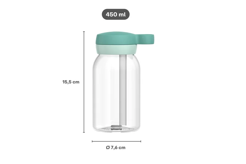 Campus Trinkflasche mit Trinkhalm 450 ml - Frozen Friends