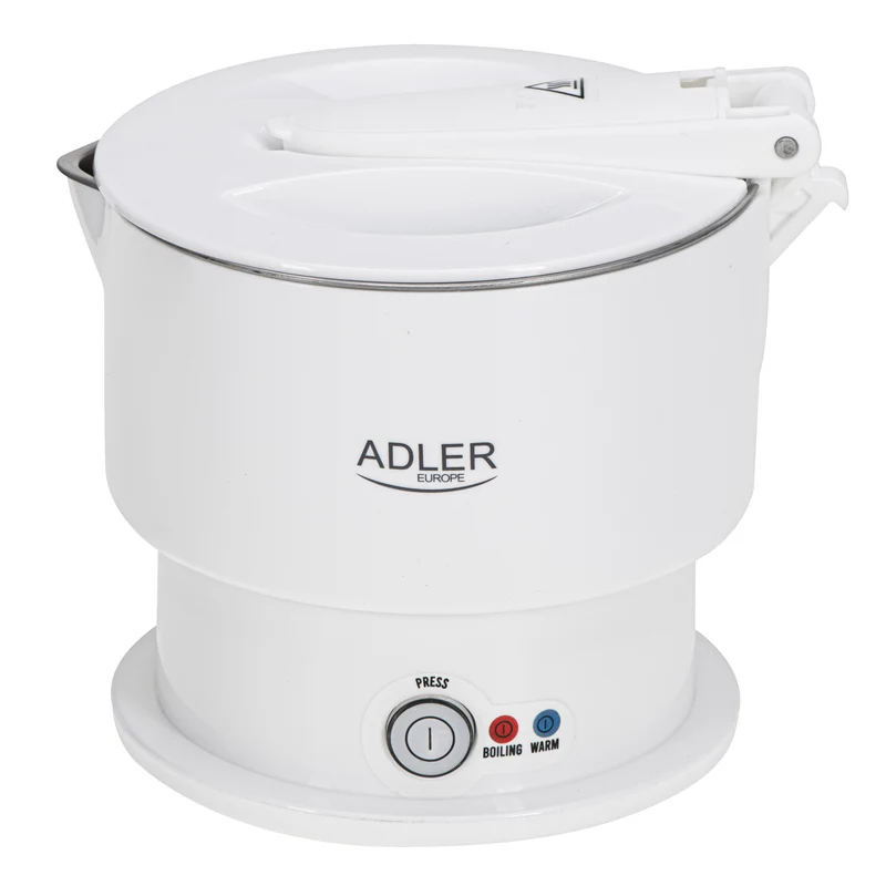 Adler AD 1377 Reise-Wasserkocher 0,6 l Silikon weiss