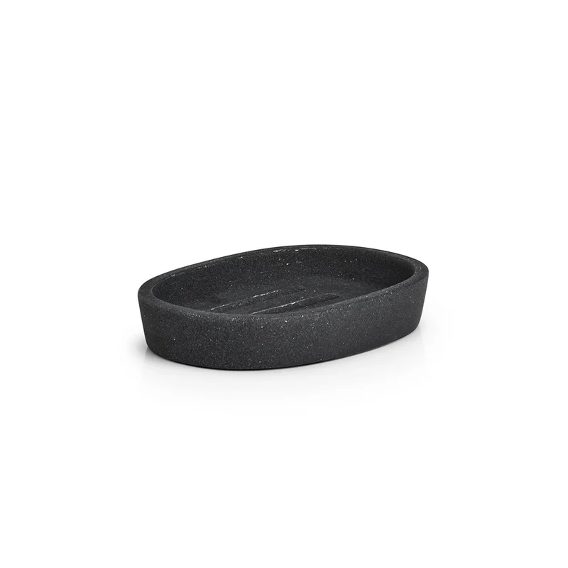Seifenschale aus schwarzem Polyresin Zeller