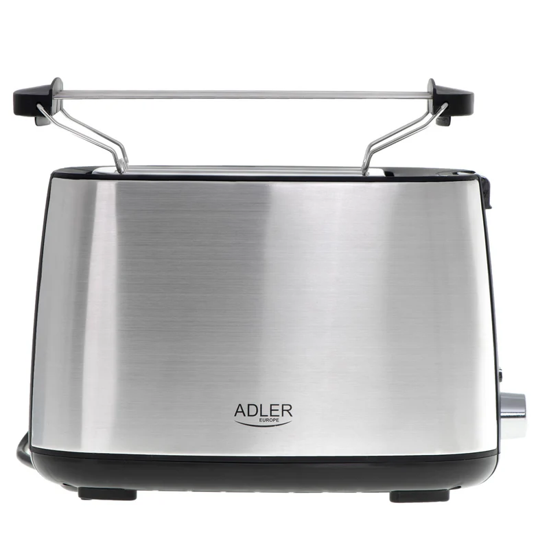 Adler AD 3214 Toaster Edelstahl mit Brötchenaufsatz