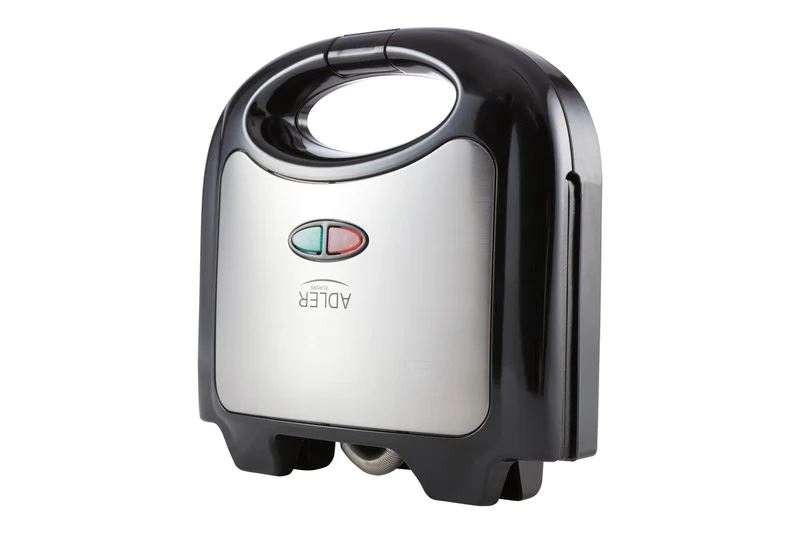 Adler AD 3015 Sandwichmaker schwarz / silber 750 Watt mit Backampel