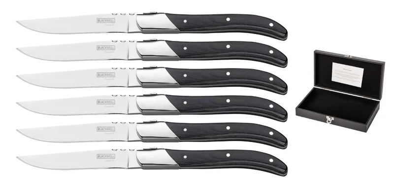 Blackwell Steakmesser Laguiole - Pakkaholz - 6 Stück