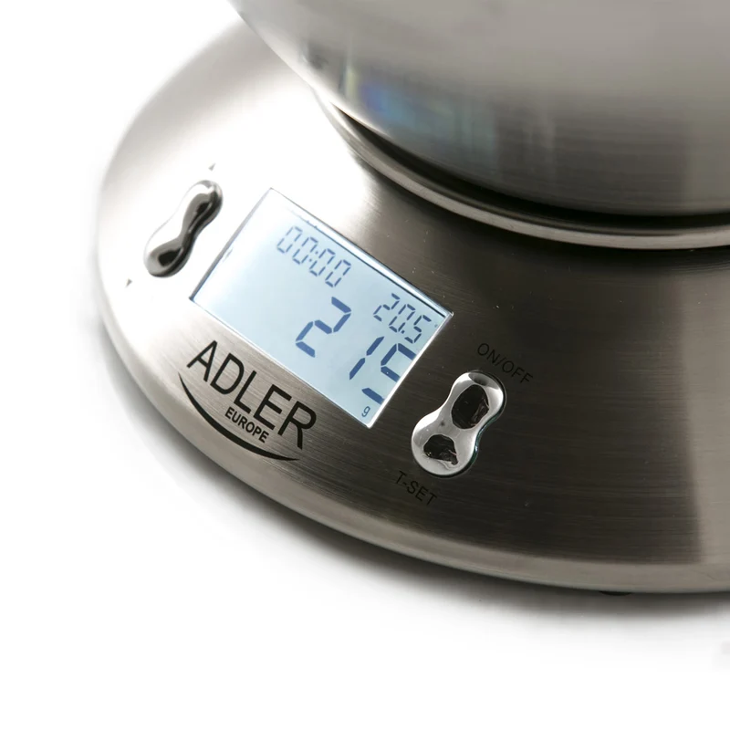 Adler AD 3134 digitale Küchenwaage mit Edelstahlschüssel 1,8 L