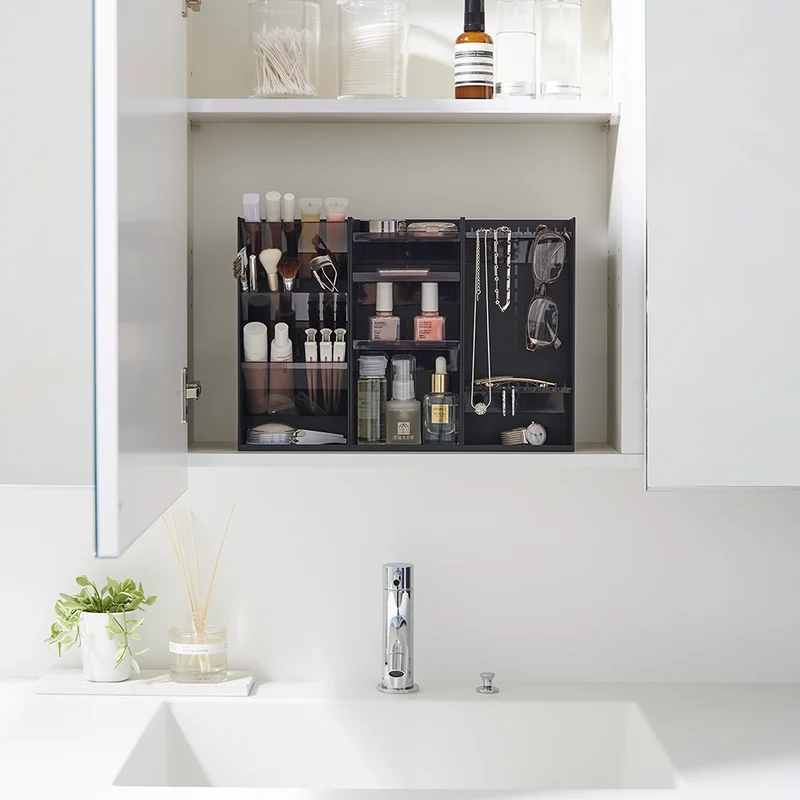 Make-up-Tablett verstellbare Trennwände Yamazaki