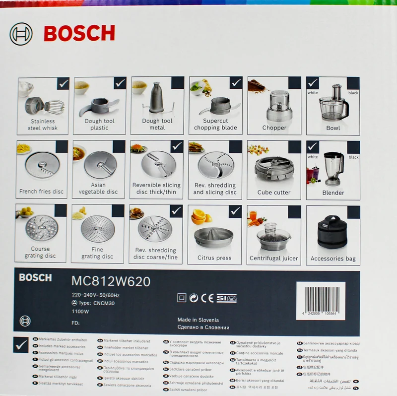 Bosch MC812W620 MultiTalent8 Küchenmaschine weiß