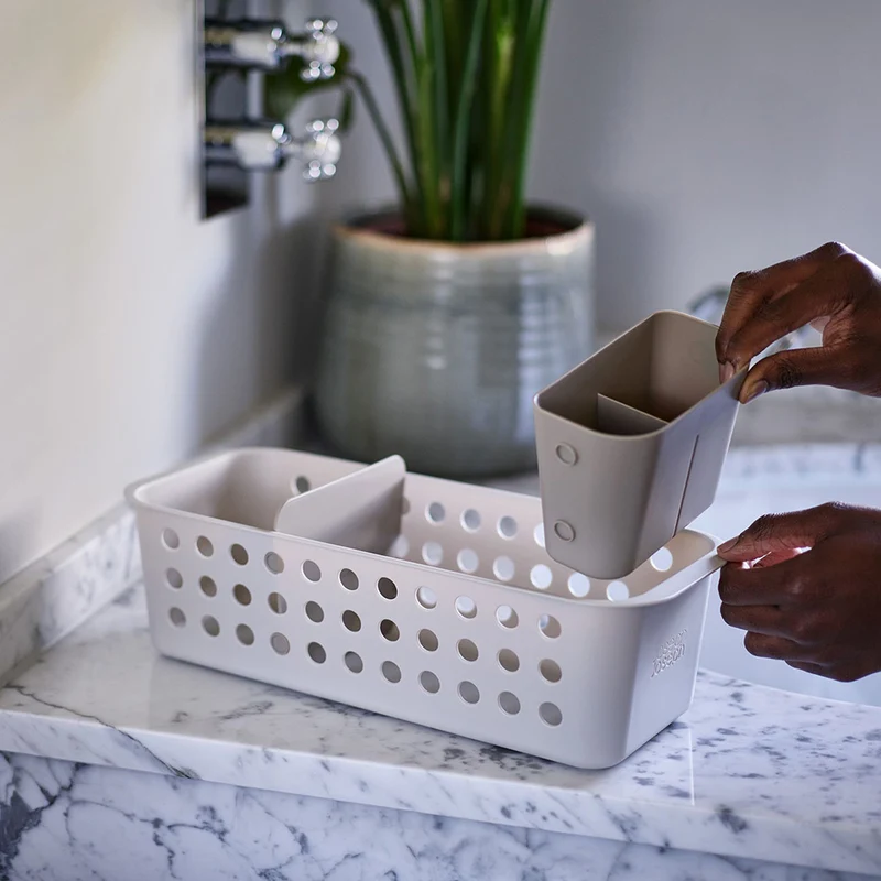 Kunststoff Badezimmer Korb mit Trennwand und Ablage Joseph Joseph - EasyStore
