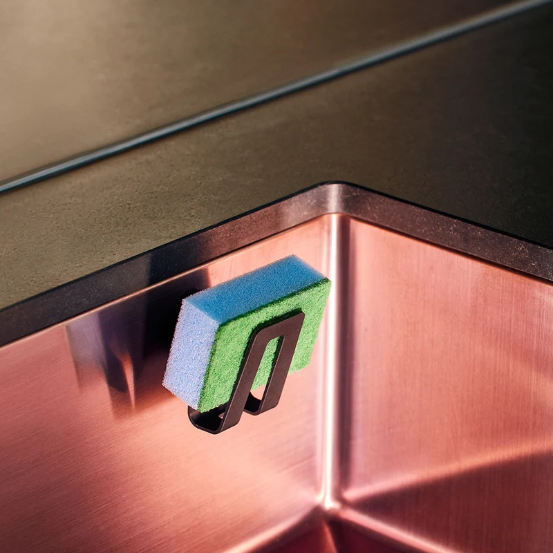 Magnetische sponshouder bio zwart - Happy Sinks