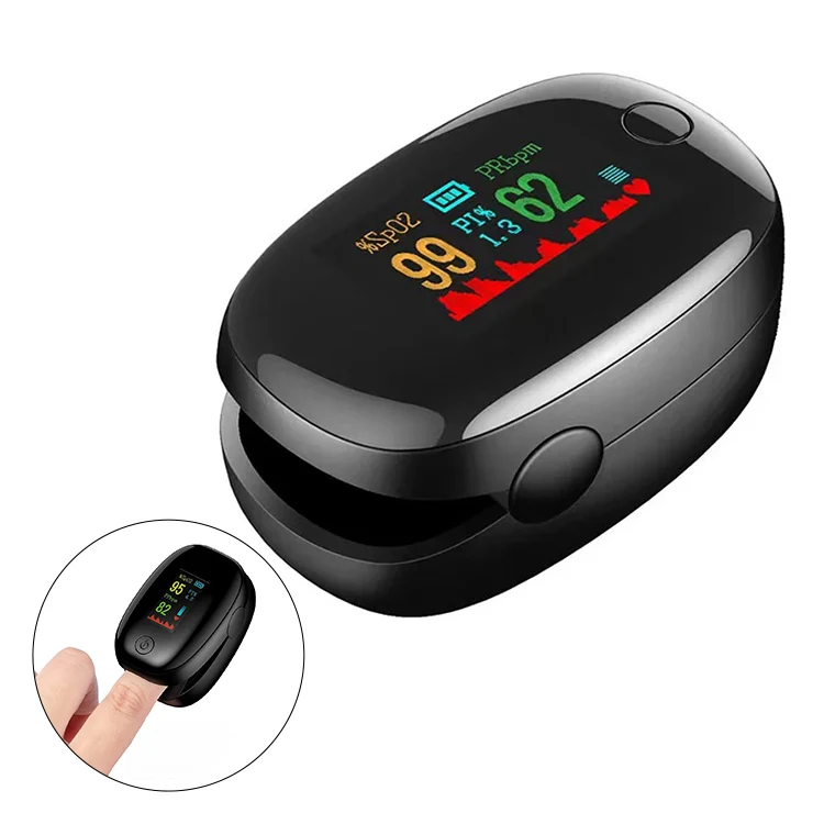 Draagbare Oximeter Meet Zuurstofniveau (SpO₂) & Hartslag