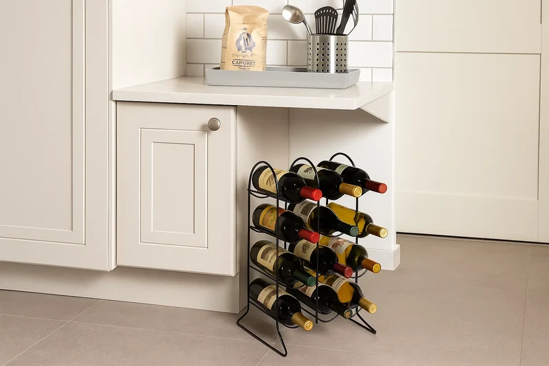Cookinglife Weinregal Bar Essentials Schwarz - 12 Flaschen