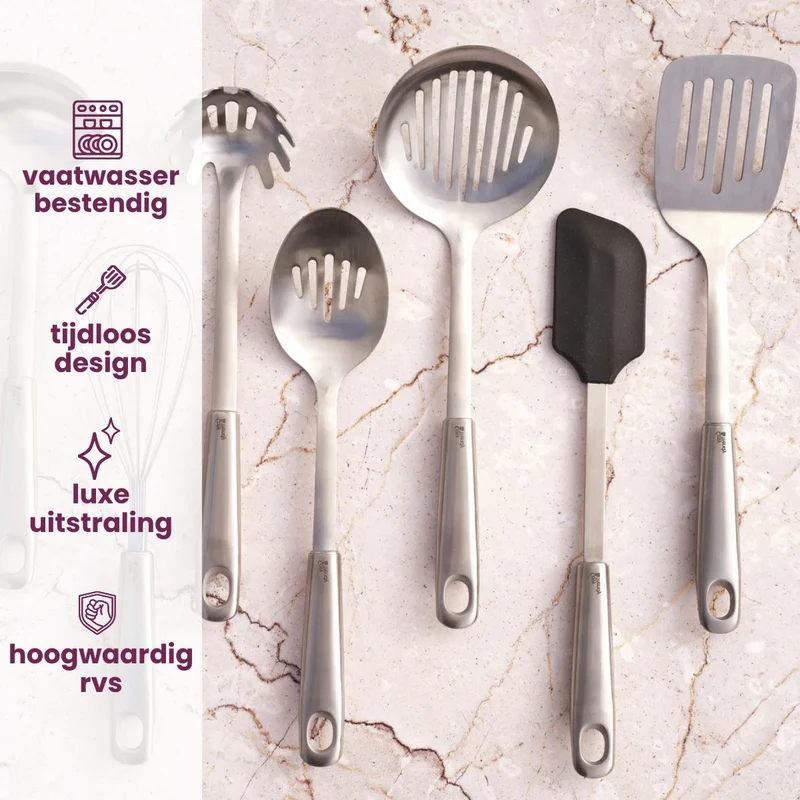 Cosy & Trendy Bratwender mit Öffnungen - Delish Plus - RVS