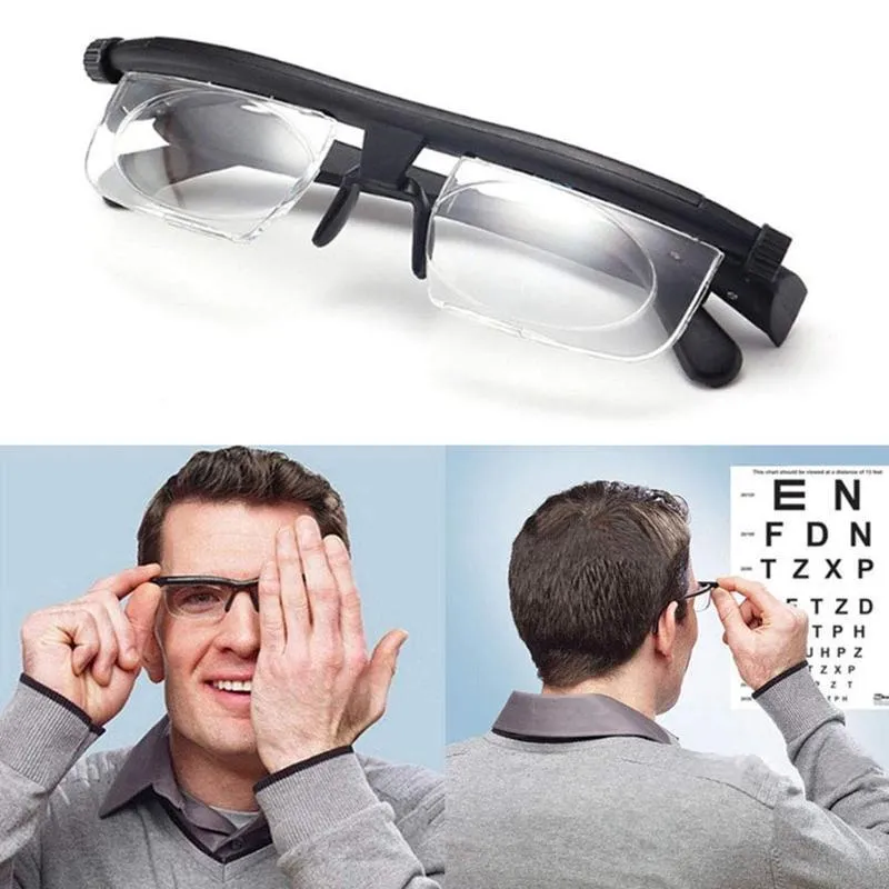 Sandsberg | Focussable Leesbril Unisex | Verstelbare Zoomlens | Zwart