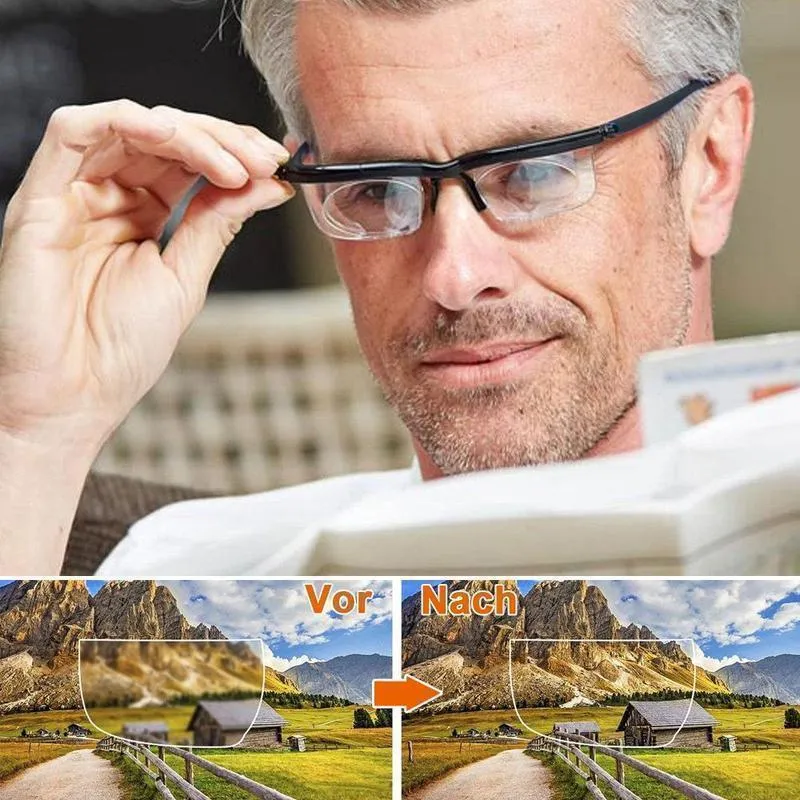 Sandsberg | Focussable Leesbril Unisex | Verstelbare Zoomlens | Zwart