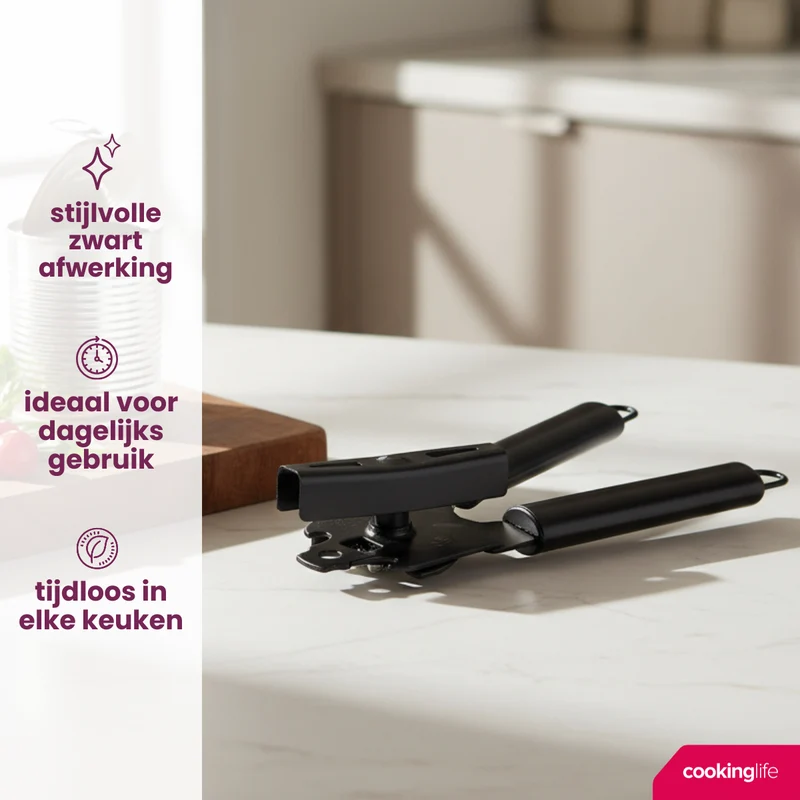 Cookinglife Dosenöffner Schwarz 22 cm