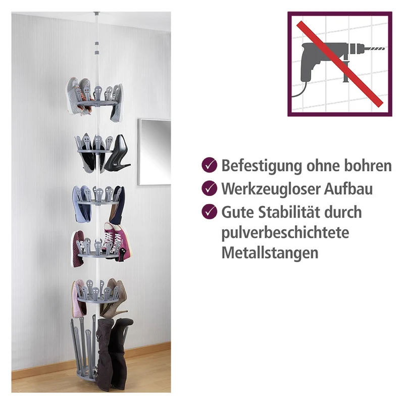 Schuhkarussell teleskopisch schwarz Wenko
