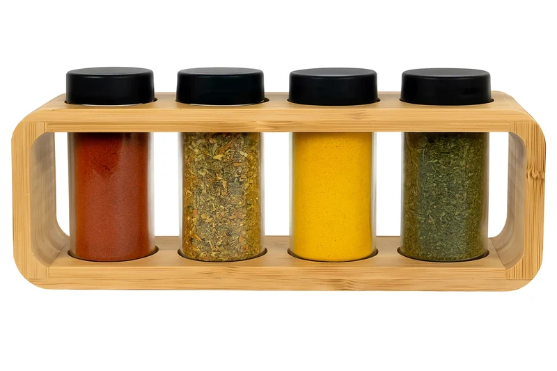 Cookinglife Gewürzregal Bambus 4-teilig