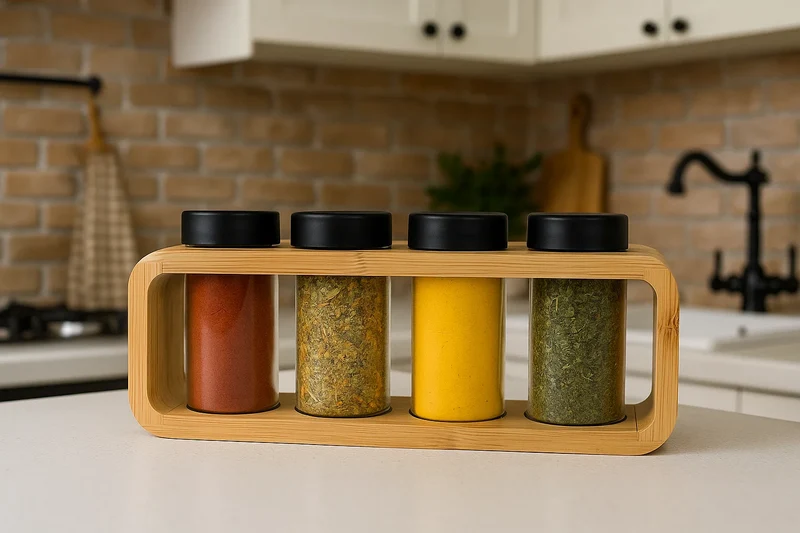 Cookinglife Gewürzregal Bambus 4-teilig