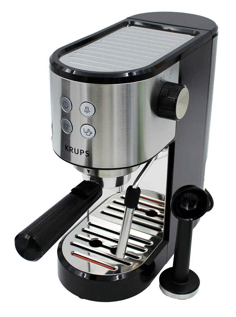 Krups XP441810 Virtuoso Essential Espresso-Siebträgermaschine 15 bar Edelstahl