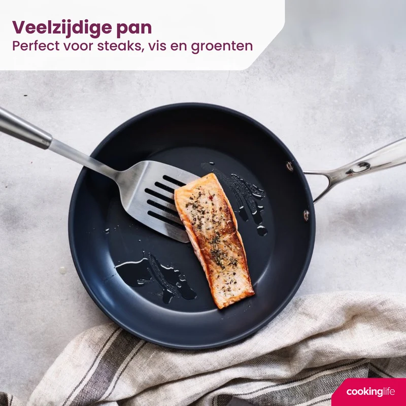 Cookinglife Bratpfanne Revolt Ø 28 cm – geeignet für alle Wärmequellen – keramische Antihaftbeschichtung