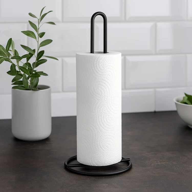 Cookinglife Küchenrollenhalter Schwarz 32 cm