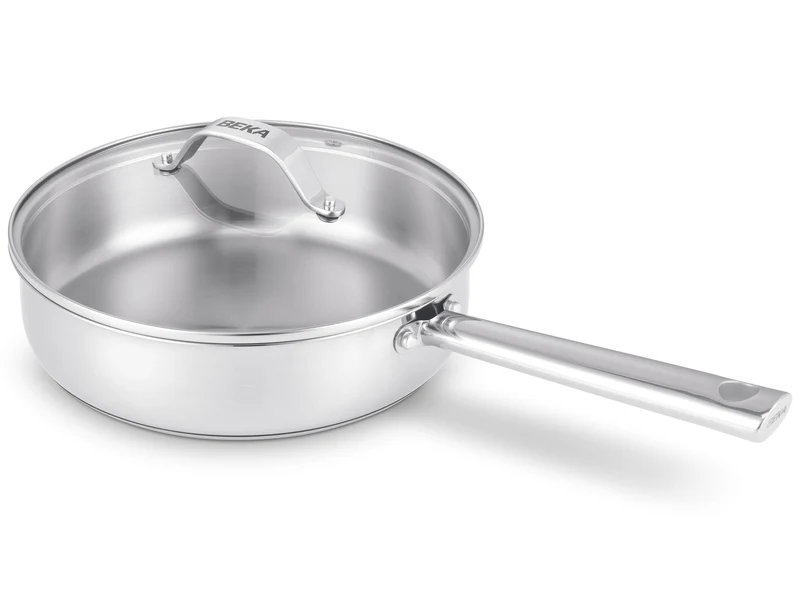Beka Schmorpfanne / Sauteuse mit Glasdeckel Cicla Ø 24 cm – ohne antihaftbeschichtung – geeignet für alle Wärmequellen