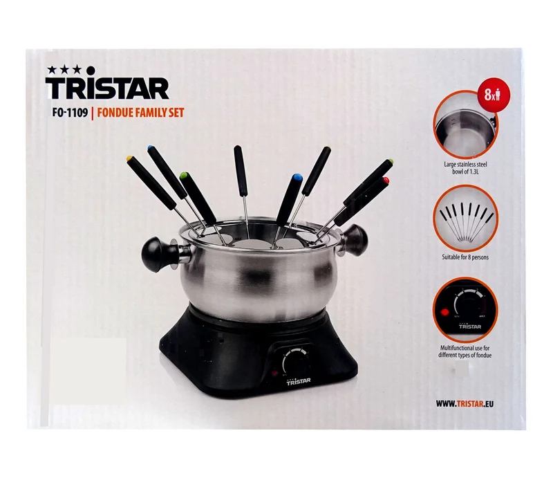 Tristar FO-1109 Fondue Familen-Set Edelstahl 1,3L