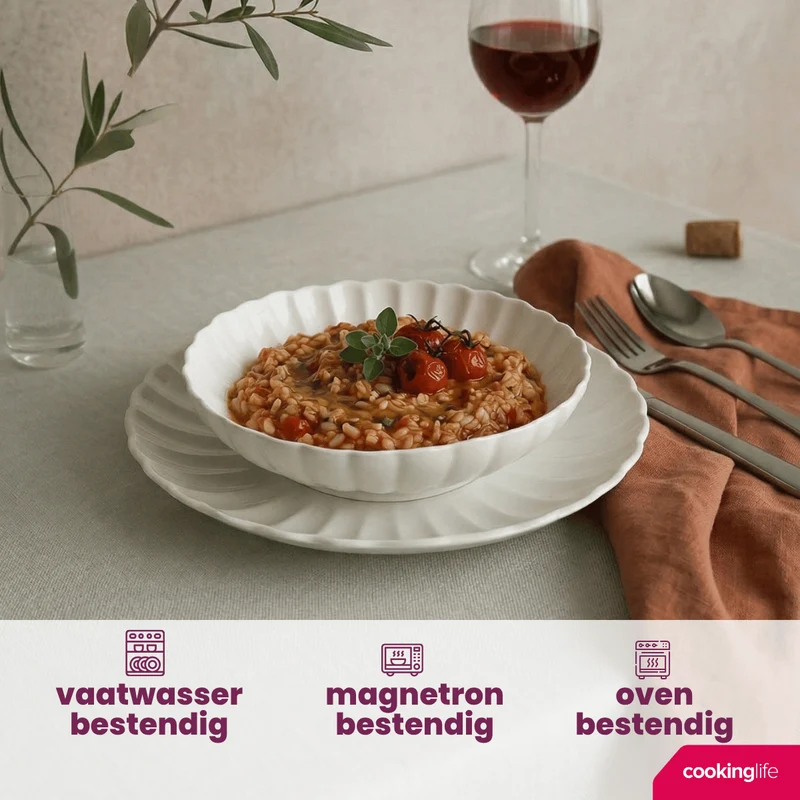 Cookinglife Tiefe Teller Cardida Off White ø 20 cm - 6 Stück