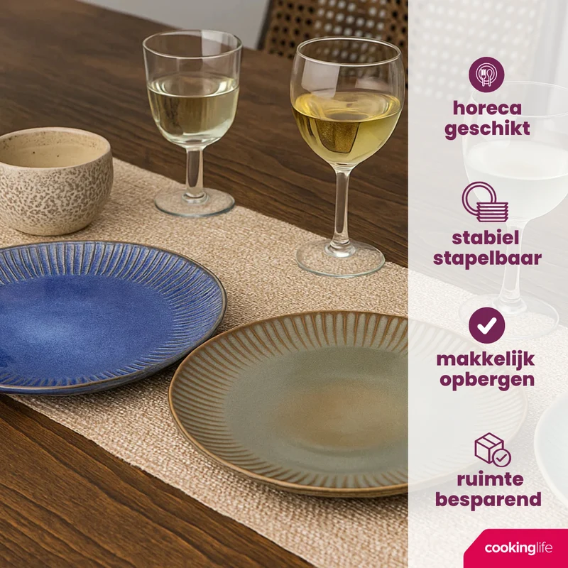 Cookinglife Frühstücksteller / Dessertteller Aqua Maris ø 21 cm - 6 Stück