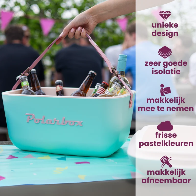Polarbox Kühlbox mit Schultergurt - Hellblau - 12 Liter