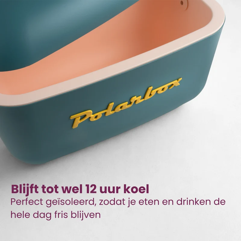 Polarbox Kühlbox mit Schultergurt - Marineblau Senf - 20 Liter