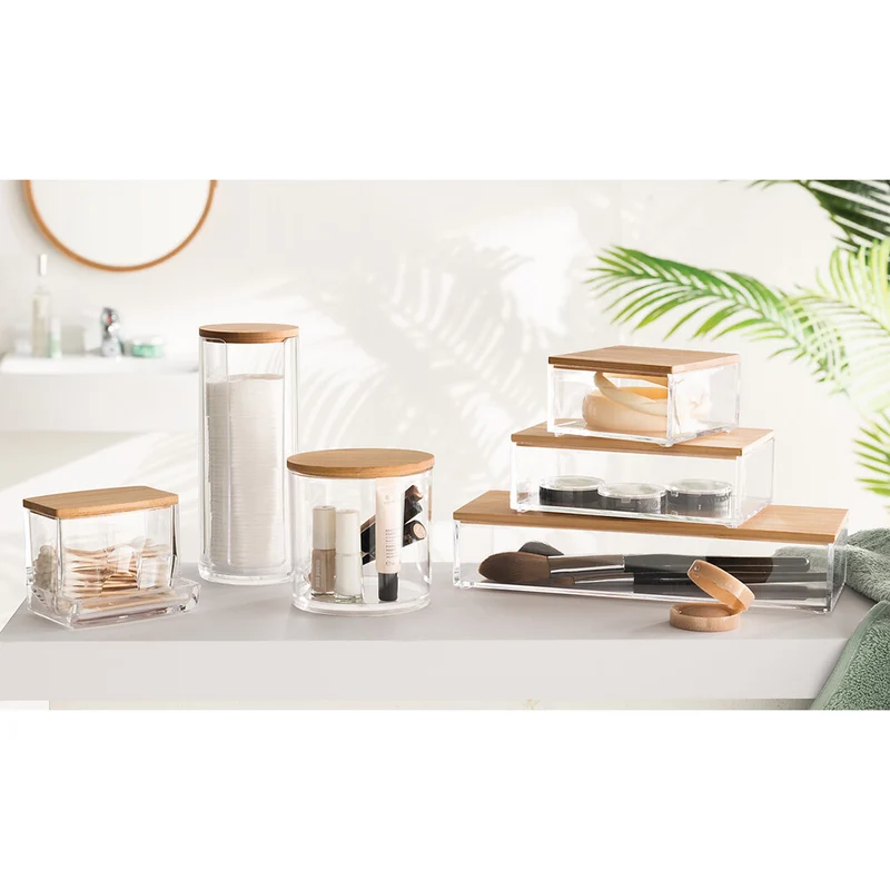 Wattepadspender mit Bambusdeckel Five® - Selena