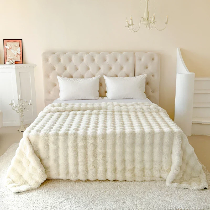 Flauschdecke CosyLuxe | Dubbel Laag & Extra Dik | Zacht Konijnenbontimitatie | Veelzijdig & Onderhoudsvriendelijk