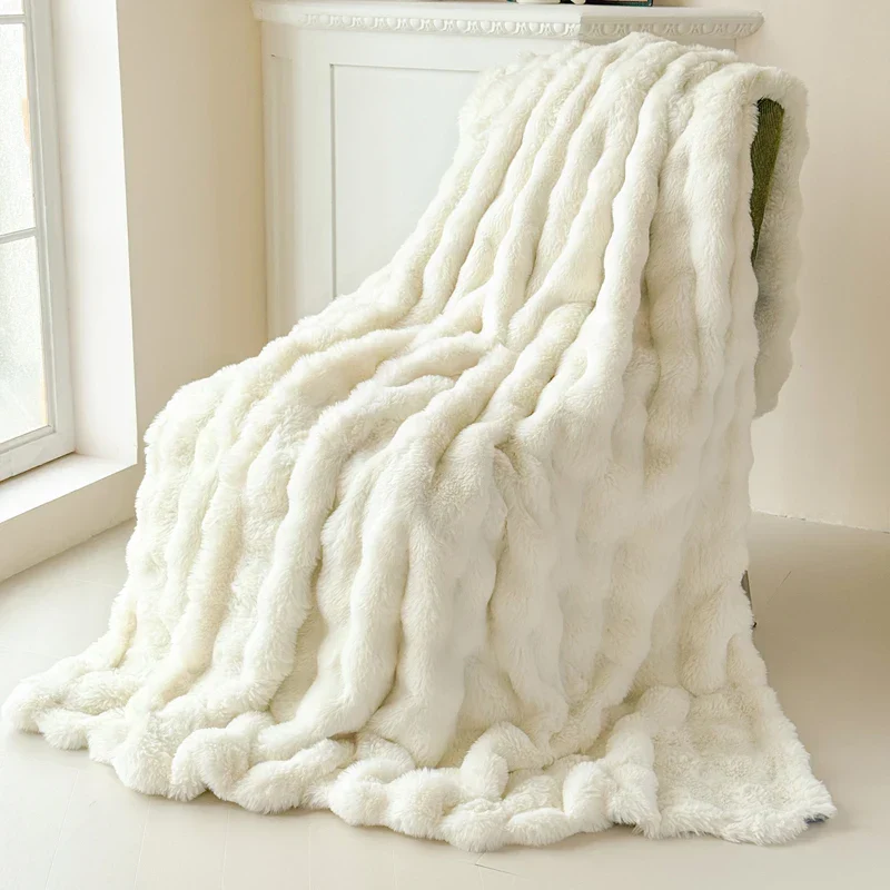 Flauschdecke CosyLuxe | Dubbel Laag & Extra Dik | Zacht Konijnenbontimitatie | Veelzijdig & Onderhoudsvriendelijk