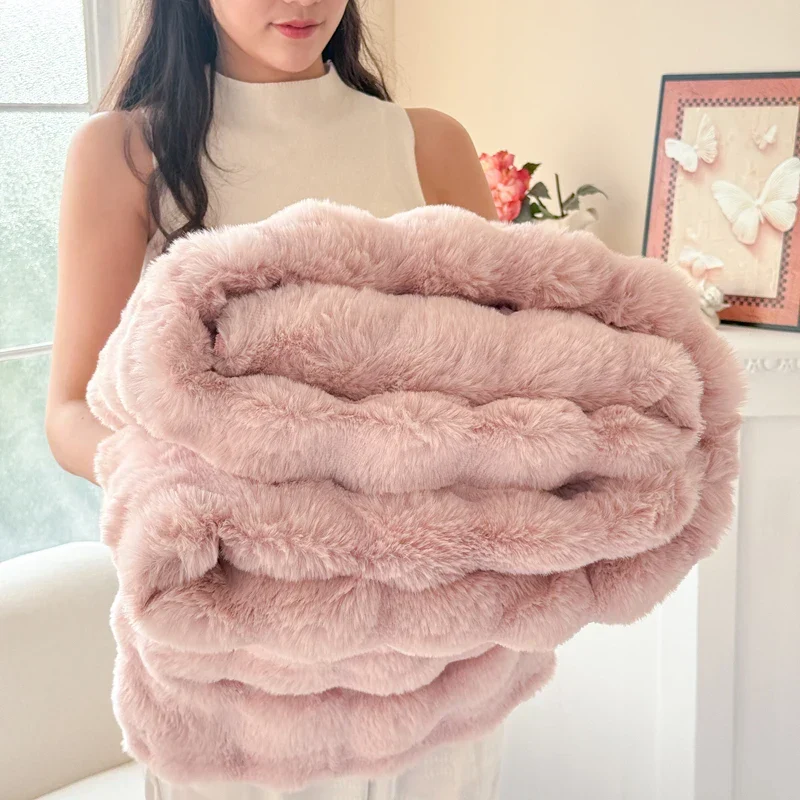 Flauschdecke CosyLuxe | Dubbel Laag & Extra Dik | Zacht Konijnenbontimitatie | Veelzijdig & Onderhoudsvriendelijk