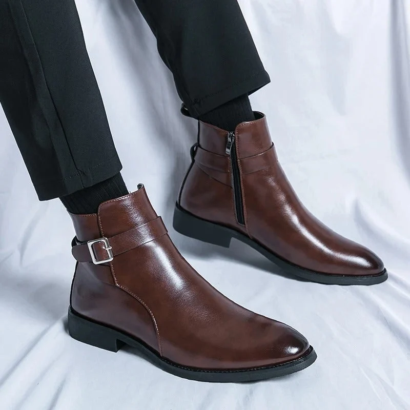 Elegante leren laarzen voor heren | Comfort
