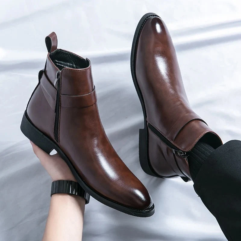 Elegante leren laarzen voor heren | Comfort