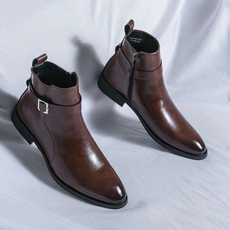 Elegante leren laarzen voor heren | Comfort