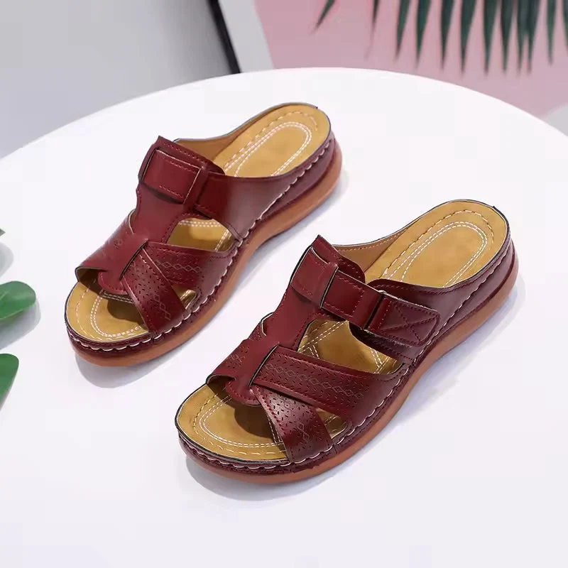 Orthopedische leren sandalen voor dames | Comfort