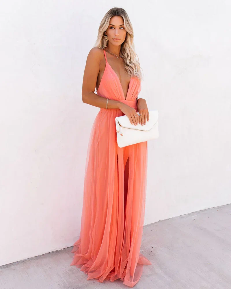 Elegante en vloeiende jurk voor dames | Maxi