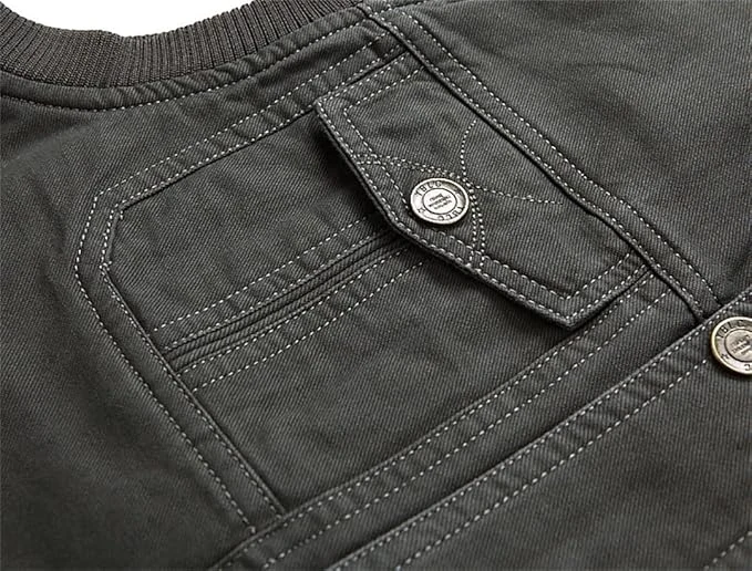 Vintage multi-pocket gilet voor mannen | Mouwloos